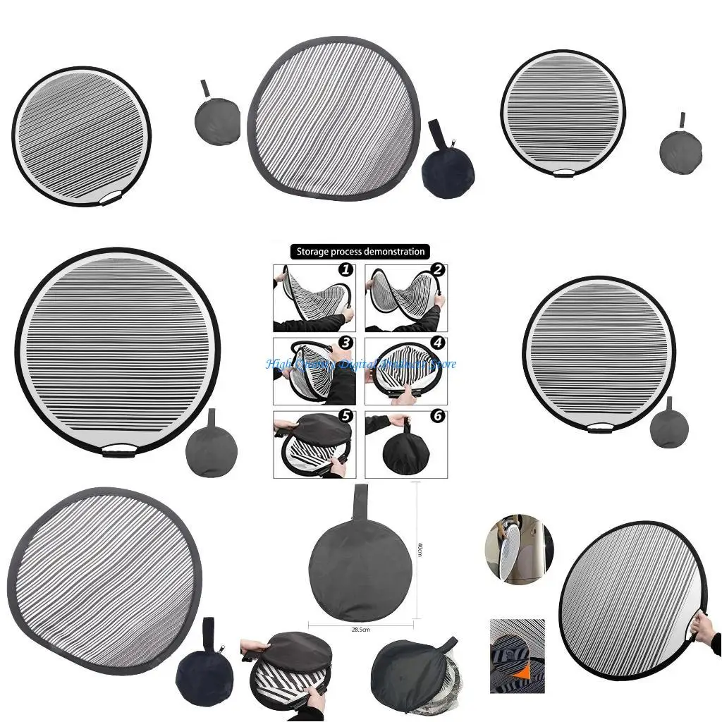 

U2JE Dent Reflector Board 35/60/70/80cm Light Board Foldable Stripe Reflector Car