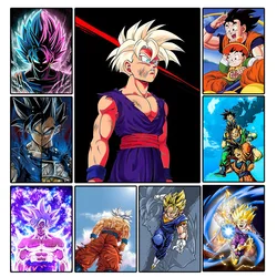 Japanese Anime Cartoon Canvas Painting Dragon Ball Z Goku Poster Print Mural Pictures Wall Art Living Room Home Decoration Gifts