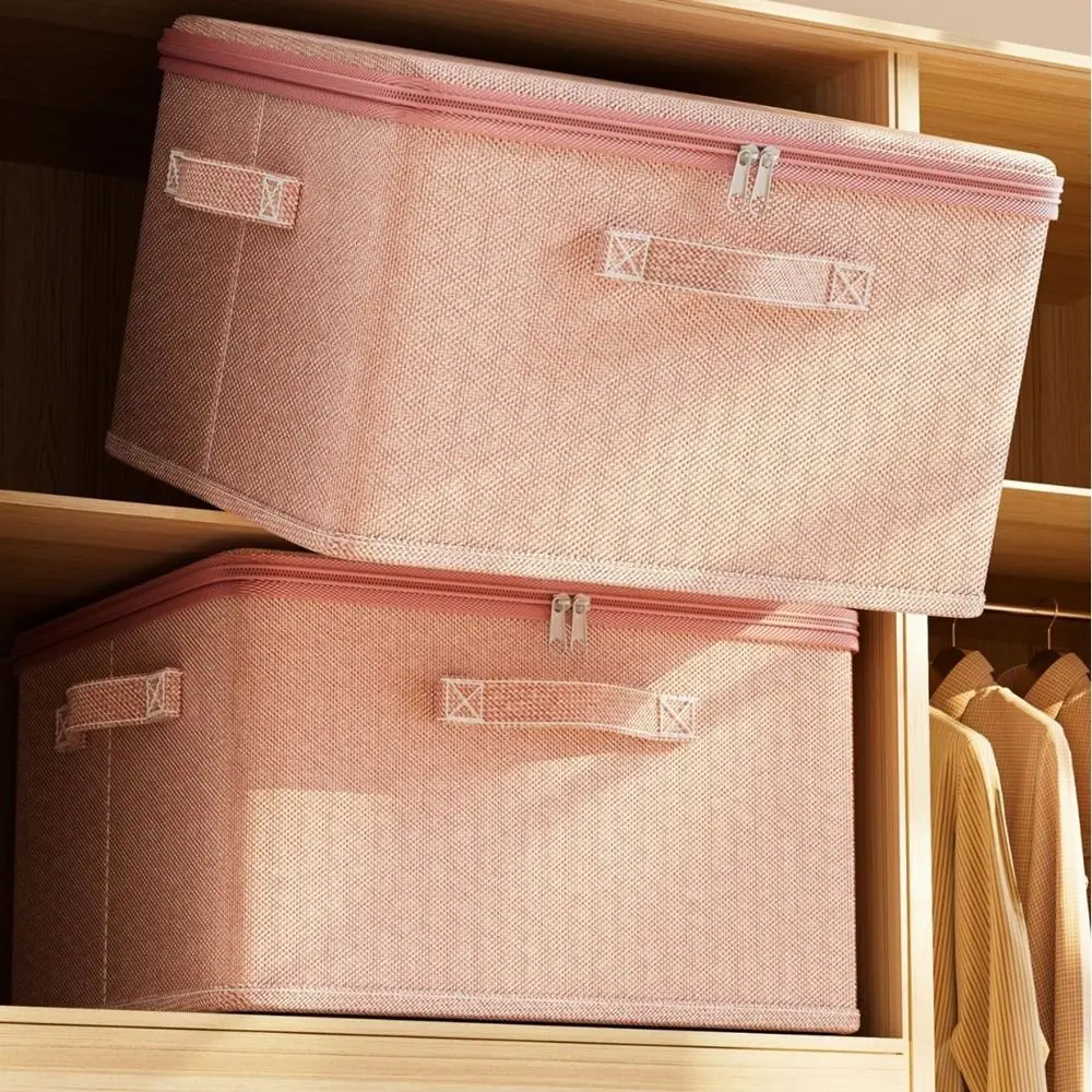 

Large Capacity Clothes Quilt Storage Bag Stackable Foldable Closet Clothes Storage Bins Dustproof with Zipper Wardrobe Organizer