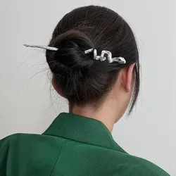 Trend Design Quality Metal Snake Shape Hairpin Ladies Simple Fashion Personality Hairpin Headdress Hair Styling Accessories