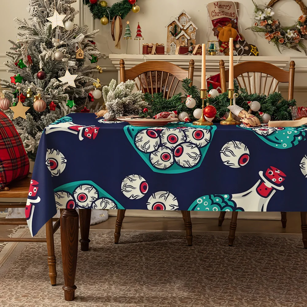 Purple Cat Skulls Sparkles Bla Waterproof table cloth, splash-proof tablecloth, for party, Halloween, Christmas, dining, camping