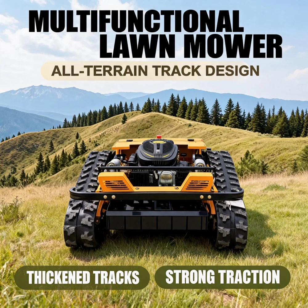 

All-Terrain Multi-use Trimmer 500mm Cutting Width Small Tracked Lawn Mower Remote Control CE Certified Customization Garden
