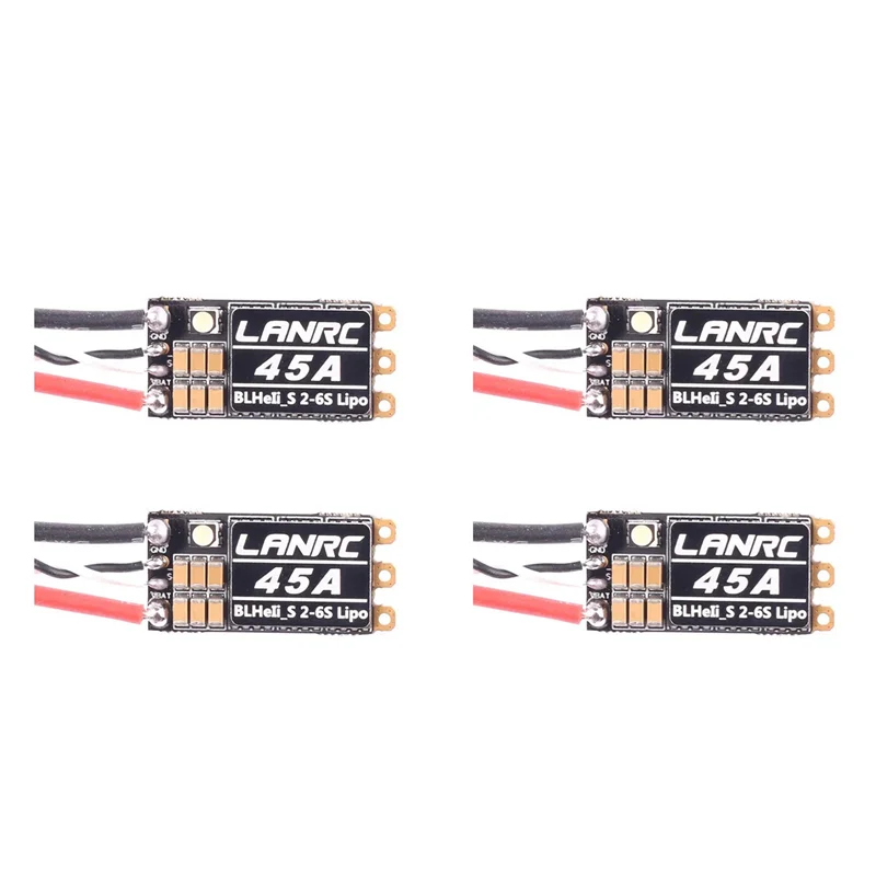 

A99E-4X Blheli S 2-6S Lipo 45A Brushless ESC Built-In Programmable RGB LED D-Shot 150/300/600 ONESHOT125