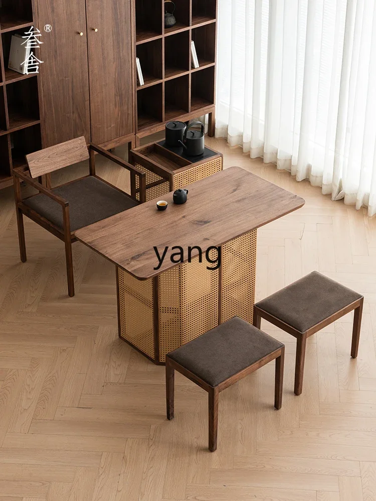 LMM， Balcony Tea Table Modern Simple Household Bubble Kung Fu Tea Small Tea Table and Chair Combination