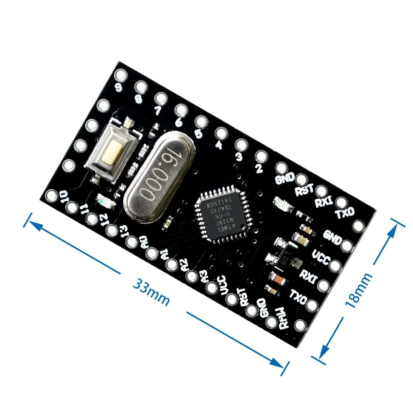 Pro Mini 168/328 Atmega168 3.3V 5V 16M / ATMEGA328P-MU 328P Mini ATMEGA328 5V/16MHz Para Arduino Compatível Para Módulo Nano
