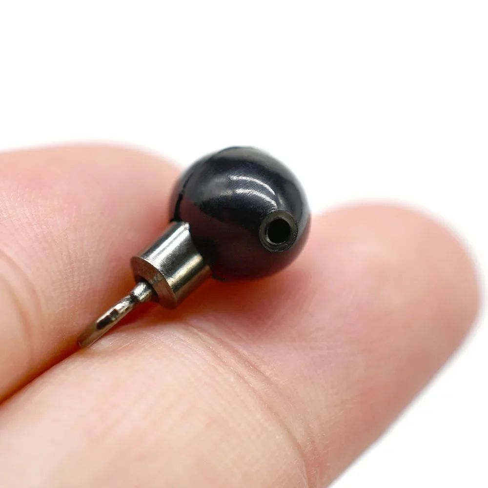 MNFT 10 قطعة بكرة دوارة تلاعب الخرز الأسود ل البحر الكارب الصيد الطعم كليب خط الحفارات الصيد معالجة اكسسوارات