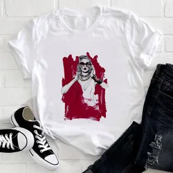 T-shirt Women New Summer Oversized T shirt Aesthetic Casual T Shirts Short Sleeve Beauty Printed O-neck Plus Size Shirts Clothes