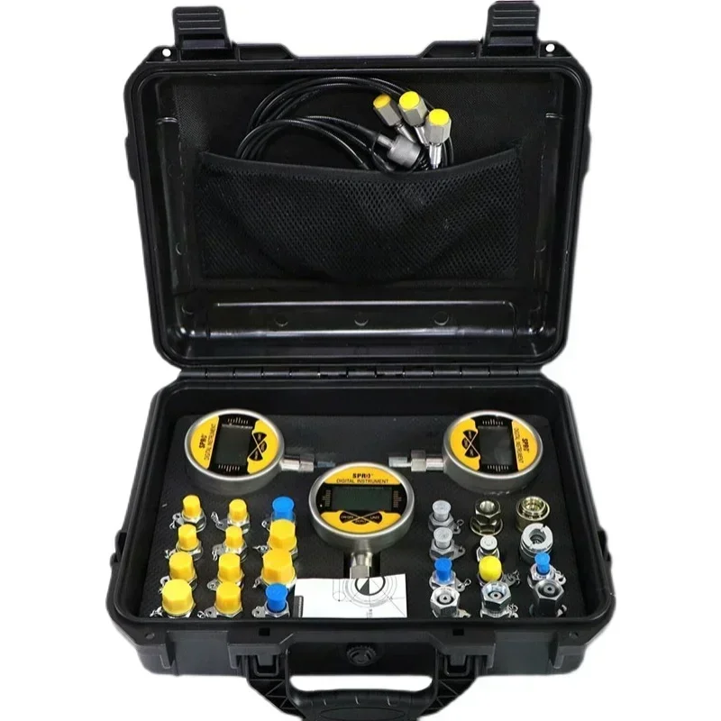 

New Excavator Pressure Gauge Pressure Gauge Set Pressure Detector Hydraulic Oil Gauge Box Pilot Pump Combination Instrument
