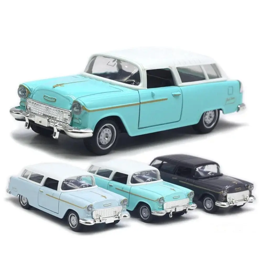 Brinquedo modelo de carro clássico de liga para crianças, carro pull-back, ornamentos para meninos, brinquedo educativo, fundido, 1:32