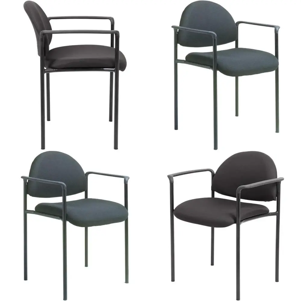 

Black Stackable Fabric Guest Chair for Versatile Seating