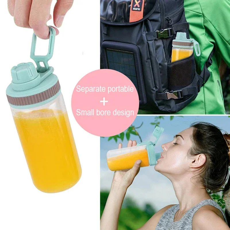 Espremedor de frutas elétrico portátil sem fio usb recarregável 6 lâminas mini misturador multifuncional verão smoothie liquidificador máquina