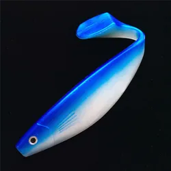 MUKUN 25cm/71.5g Deep Sea Big T Tail Fish Plastic Soft Fishing Lure Silicone Bait Wobbler for Pike Carp Fishing Pesca