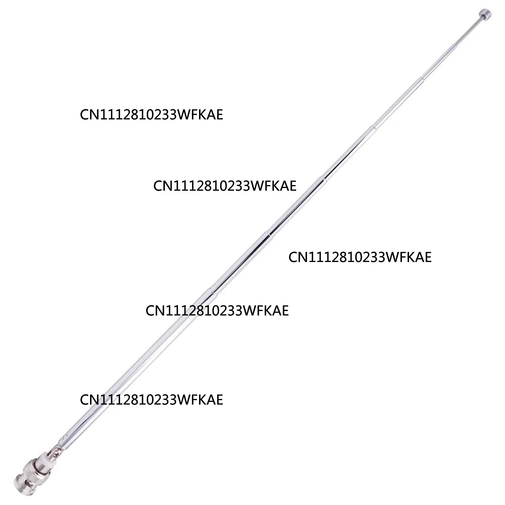 (2 Pack) BNC Radio Antenna with BNC Male Plug Jack Connector Adapter Telescopic Stainless Steel HF VHF UHF BNC Antenna