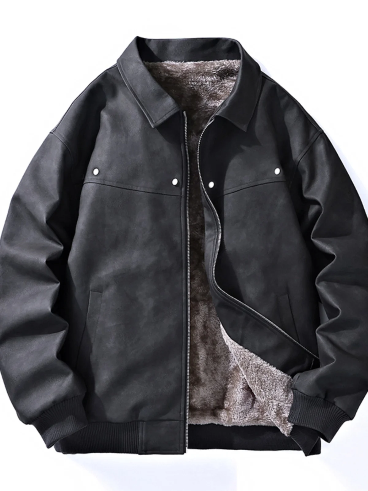 

Мужская утепленная куртка на флисовой подкладке для повседневной носки, весна-осень-зима, свободный крой, модный городской стиль, на молнии