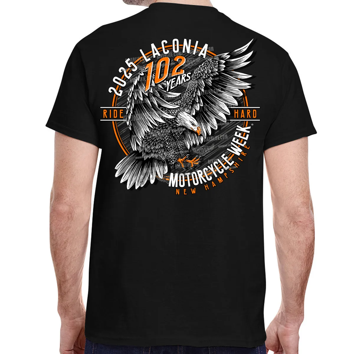 Футболка Laconia Motorcycle Week Eagle Landing 2025 года