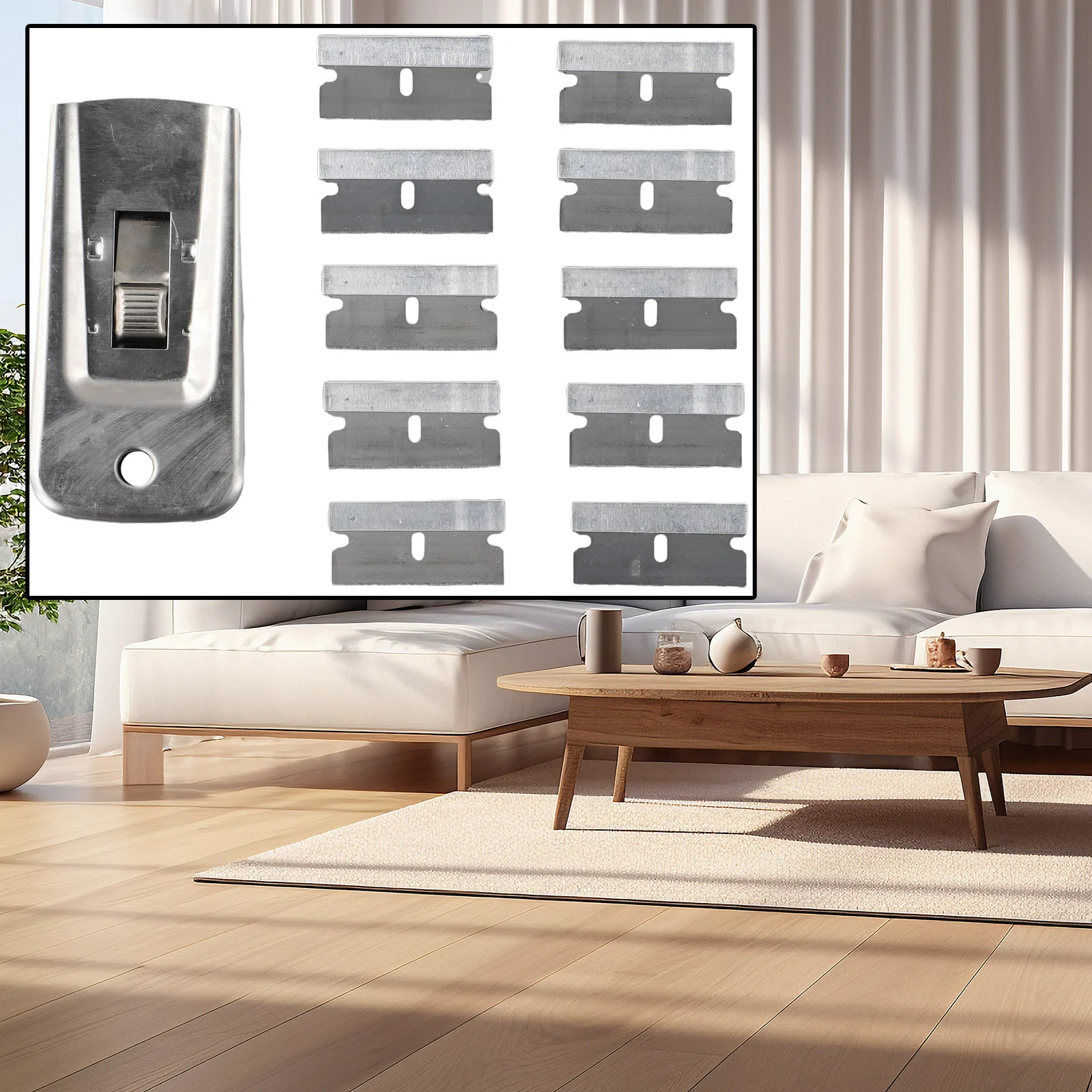 Ensemble de spatules multi-usages en acier pour livres, grattoir pour verre, céramique, nettoyeur de table de cuisson, outil de livres, métal, 11 pièces