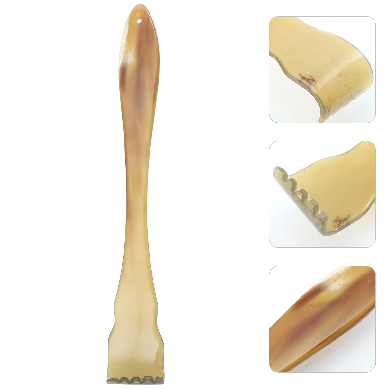 Cream Tickle Back Scratcher Body Itching Device Extendable Horns Handle Reach Farthest Part Safe Smooth