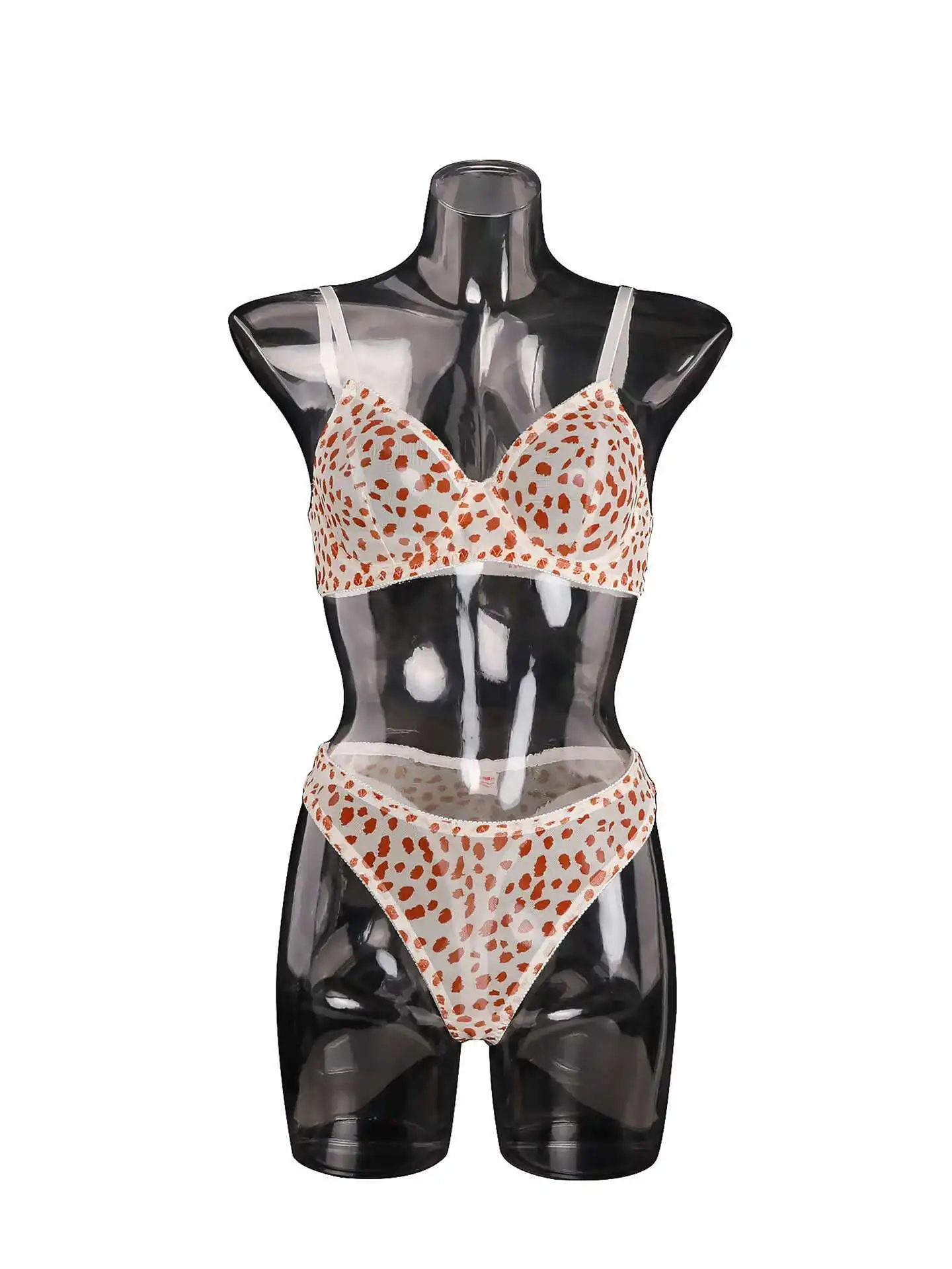 بيكيني شبكي شفاف مطبوع عليه زهرة أو الفهد ساحر وأنيق لقضاء عطلة الشاطئ وحفلات حمام السباحة بيكيني رغبة نقية OK0Z #5