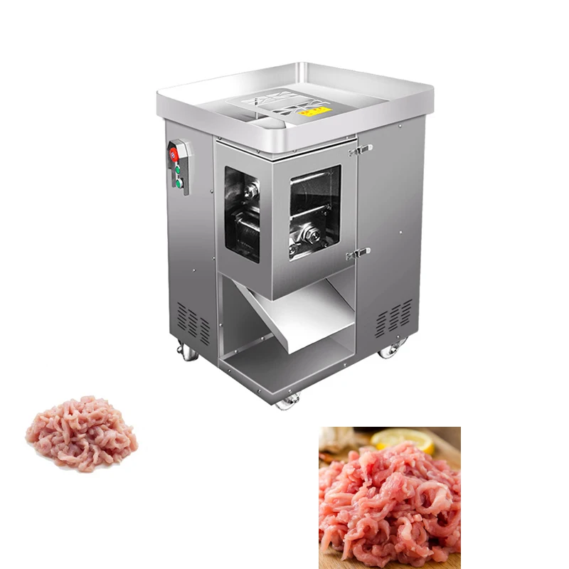 

220V Electric Meat Cutting Machine Fully Automatic Shred Slicer Dicing Meat Machine