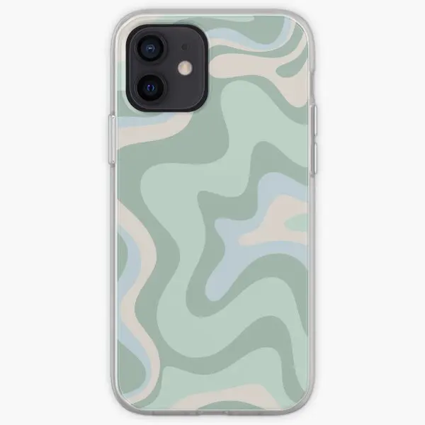 Retro Liquid Swirl Abstract Pattern Cela  Phone Case Customizable for iPhone X XS XR Max 11 12 13 14 Pro Max Mini 6 6S 7 8 Plus