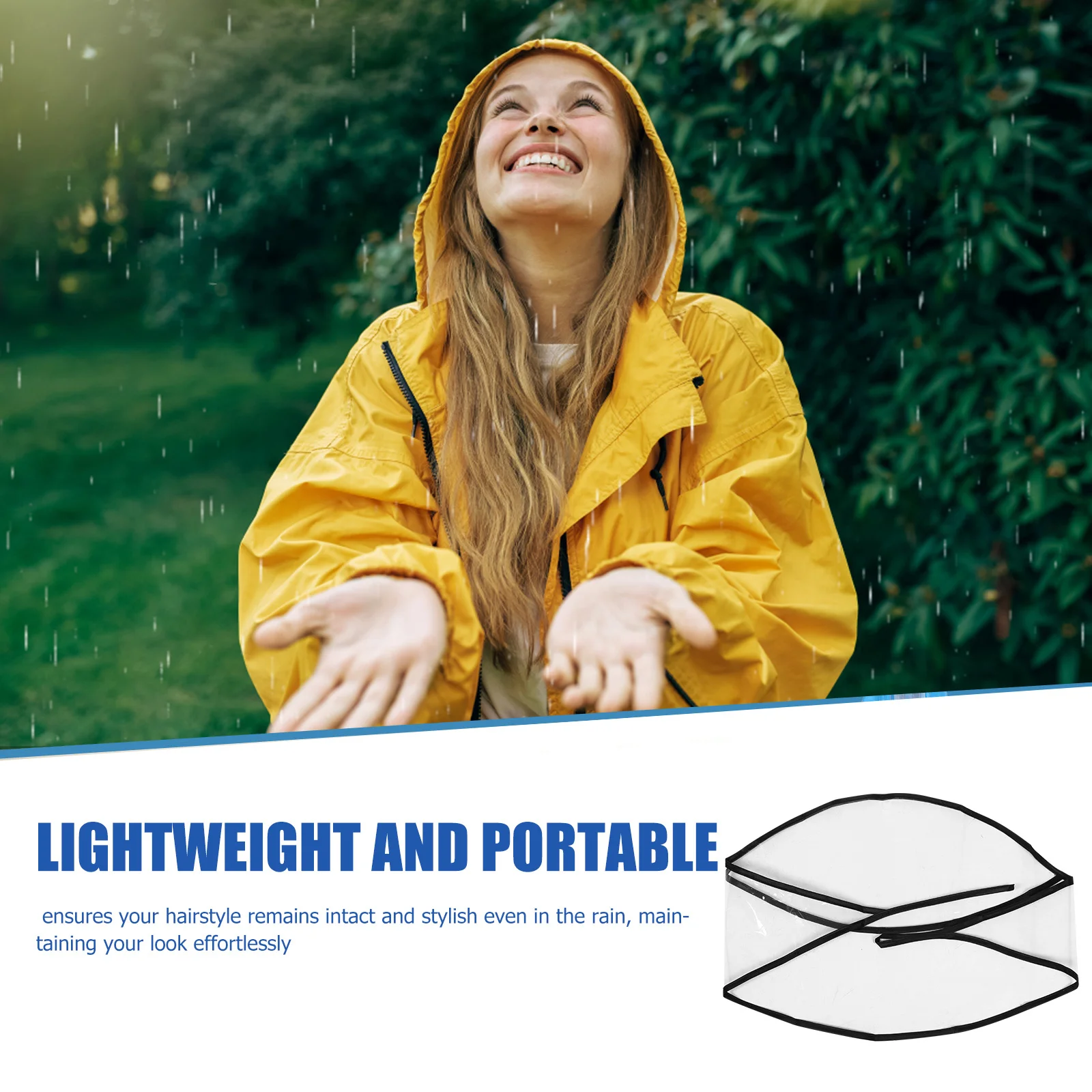 

8Pcs Clear Rain Hat Visor Waterproof Bonnet Portable Rain Caps Outdoor Use Stylish Protection Bonnets Male Bonnet