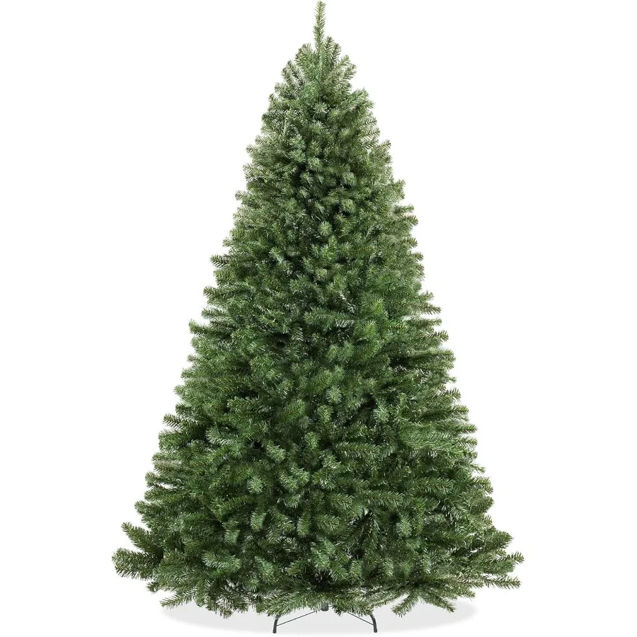 

7.5FT Realistic Green Spruce Unlit Artificial Holiday Christmas Tree with Sturdy Metal Stand