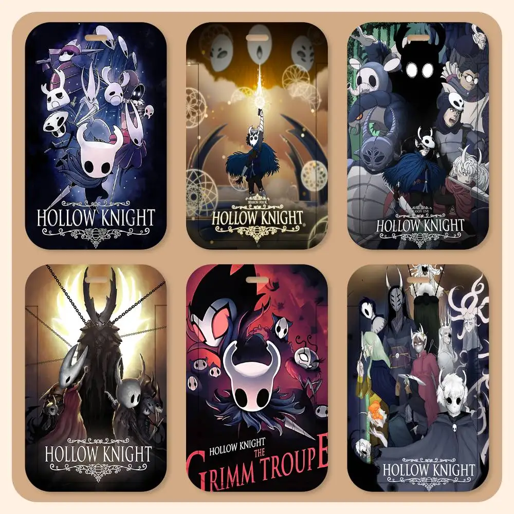 

Аниме-держатели для карт Hollow Knight: шейные бейджи для студенческих и пропускных карт, держатели для карт контроля доступа