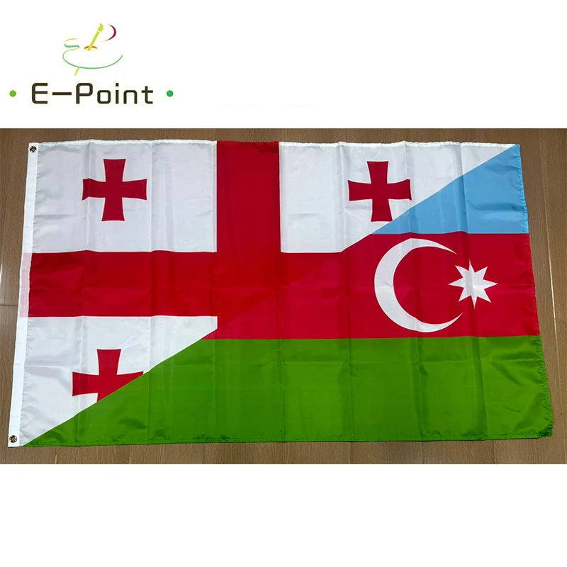 Georgia Azerbaijan Friendship Flag 3ft*5ft (90*150cm) Size Christmas Decorations for Home Banner