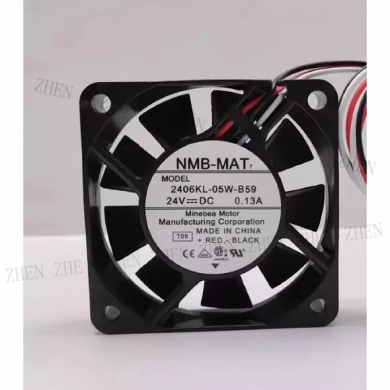 

Y FOR NMB 2406KL-05W-B59 6015 DC24V 0.13A 3-Pin Silent Cooling Fan