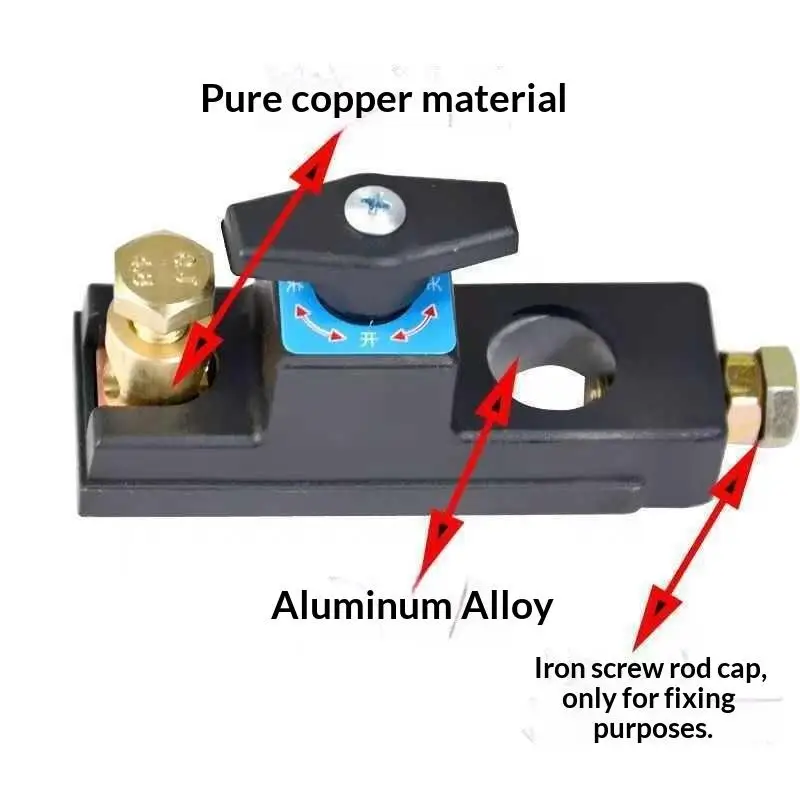 Auto-Batterie-Trennschalter 12V-24V Batterie-Entkopplungsschalter Anti-Leckage-Schalter Schnell-Trennschalter Universell Reines Kupfer Leckageschutz – Detail 8