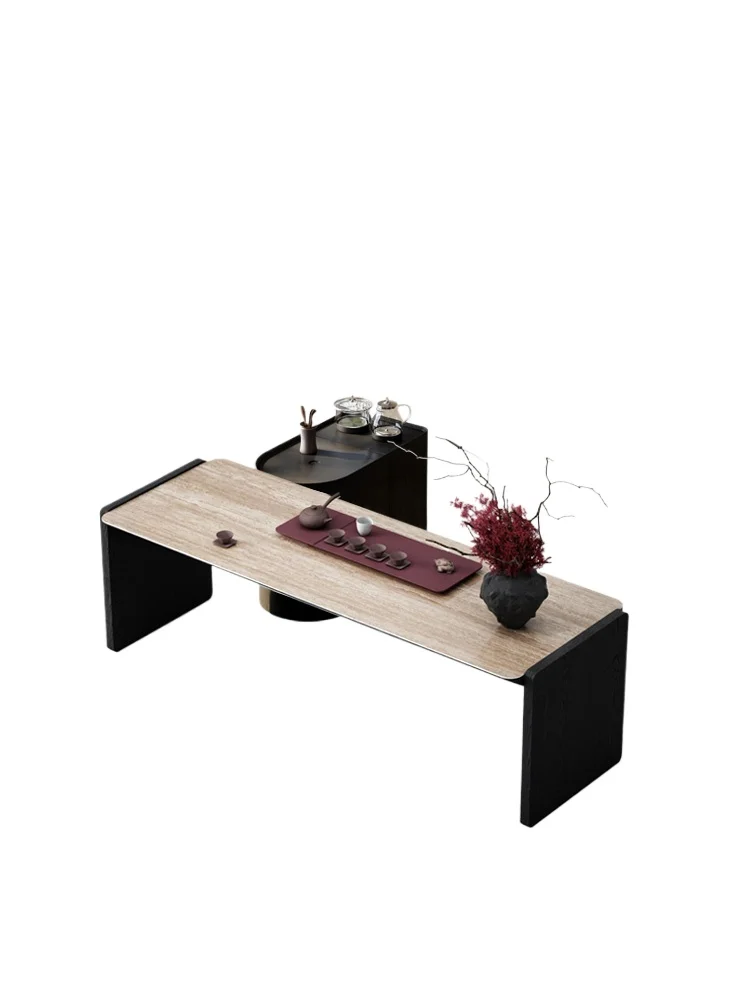 Zhen Dao tea table cave stone tea table wabi-sabi modern minimalist designer rectangular zen tea table chair