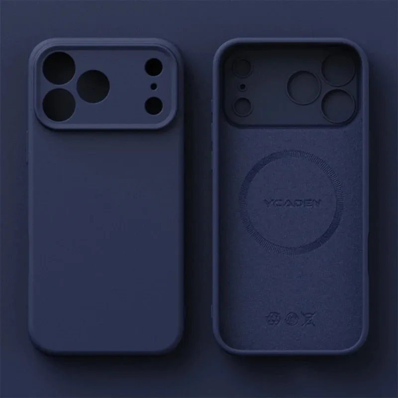 حافظة هاتف مغناطيسية من السيليكون السائل الأصلي لهاتف آيفون 17 16 15 14 13 12 Pro Max Plus 17 Air لغطاء الشحن اللاسلكي Magsafe