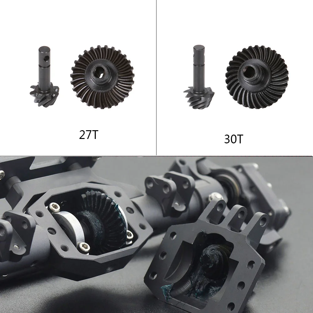 

Комплект переднего и заднего редукторов для 1/10 RC-моделей, 8T/30T, металлические конические шестерни, стальные зубья, для SCX10 II 90046
