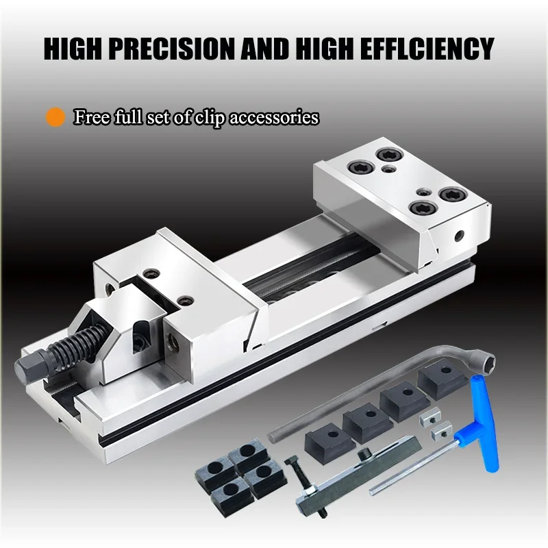 Precision Bench Vise Work Bench 4 Inch Clamp Machine Large Opening Fixture Apply to Various CNC Equipment Machining Center