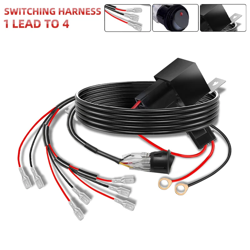 HAOLIDE 10 inch LED werklamp wit amber dubbele DRL welkomstlicht spotlight extra vrachtwagenrijlicht knipperlicht off-road gebruik 12V 24V