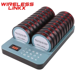 Wireless Restaurant Pager System Flash Buzzers 500 Meters Serial Number Mode Guest Paging System Food Pager for Food Truck Cafe