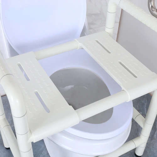 Toilet Dual-Purpose Chair Bath Stool Toilet Chair Stainless Steel Nylon Elderly Disabled Bath Chair