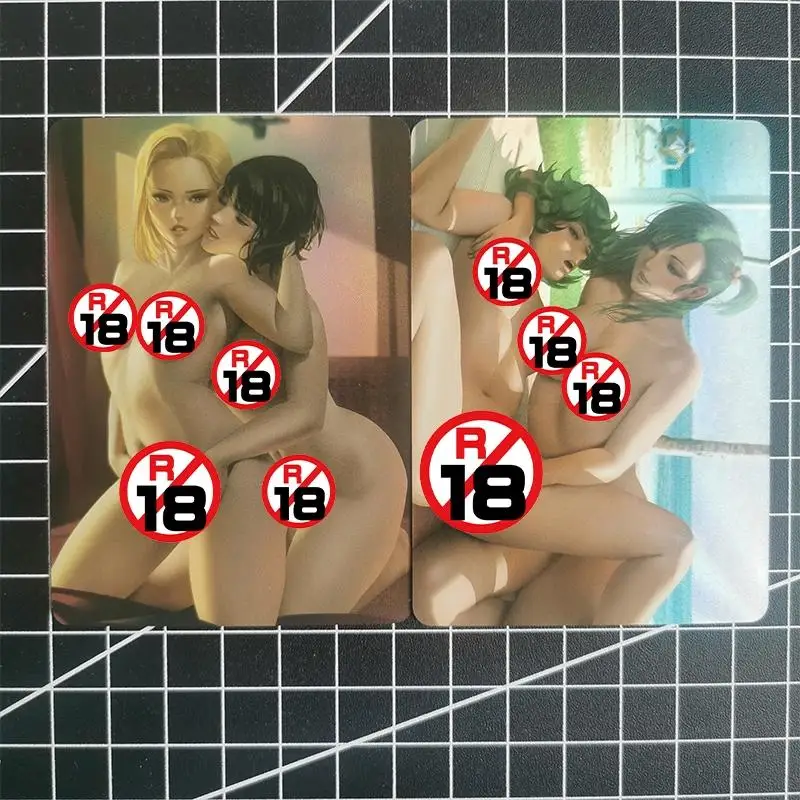 Personajes del juego de Anime, tarjeta desnuda completa Sexy, tarjeta coleccionable de chica desnuda, tarjeta coleccionable de diosa Sexy, refracción, regalos de alta calidad