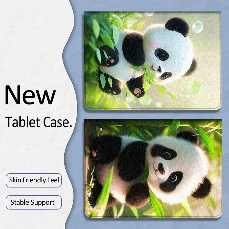 Panda Bamboo Art Cartoon Cute Gift For Samsung Galaxy Tab A7 A A8 A9 A11 S6 S11 10.1 10.4 10.5 Inch Lite PLus Soft Tablet Case