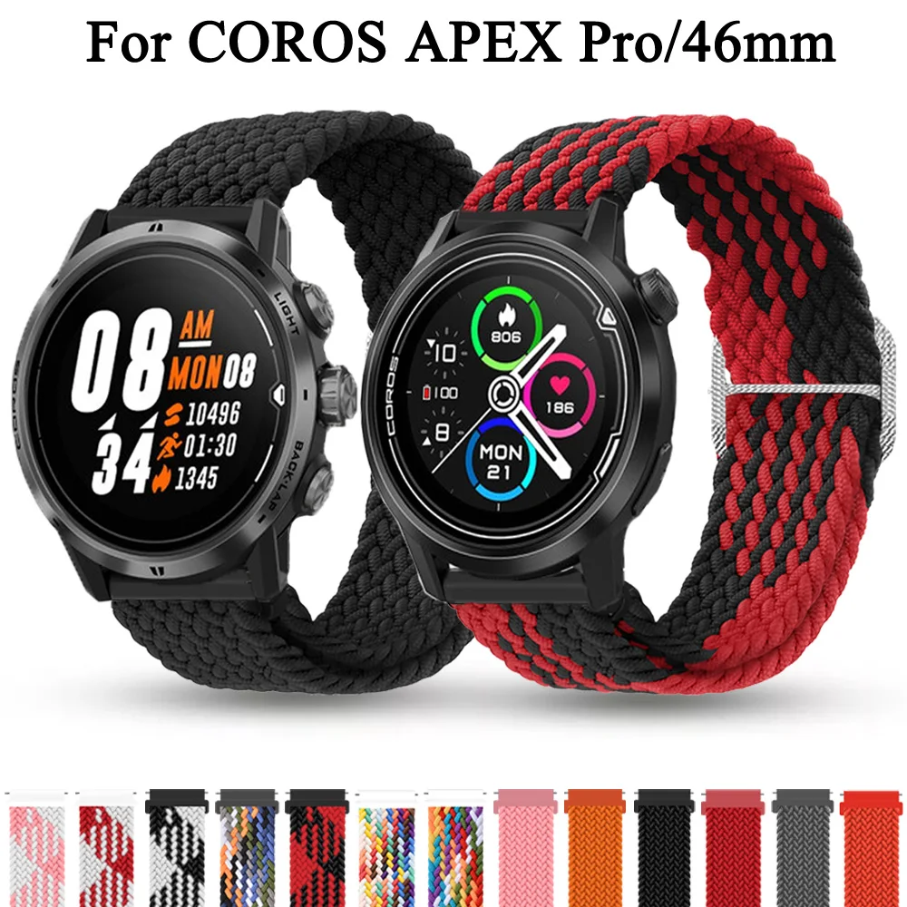 

Nylon Smartwatch Strap Watchband For COROS APEX Pro APEX 46mm 42mm 20 22mm Correa Soft Band For COROS PACE 2 Wristbands Bracelet