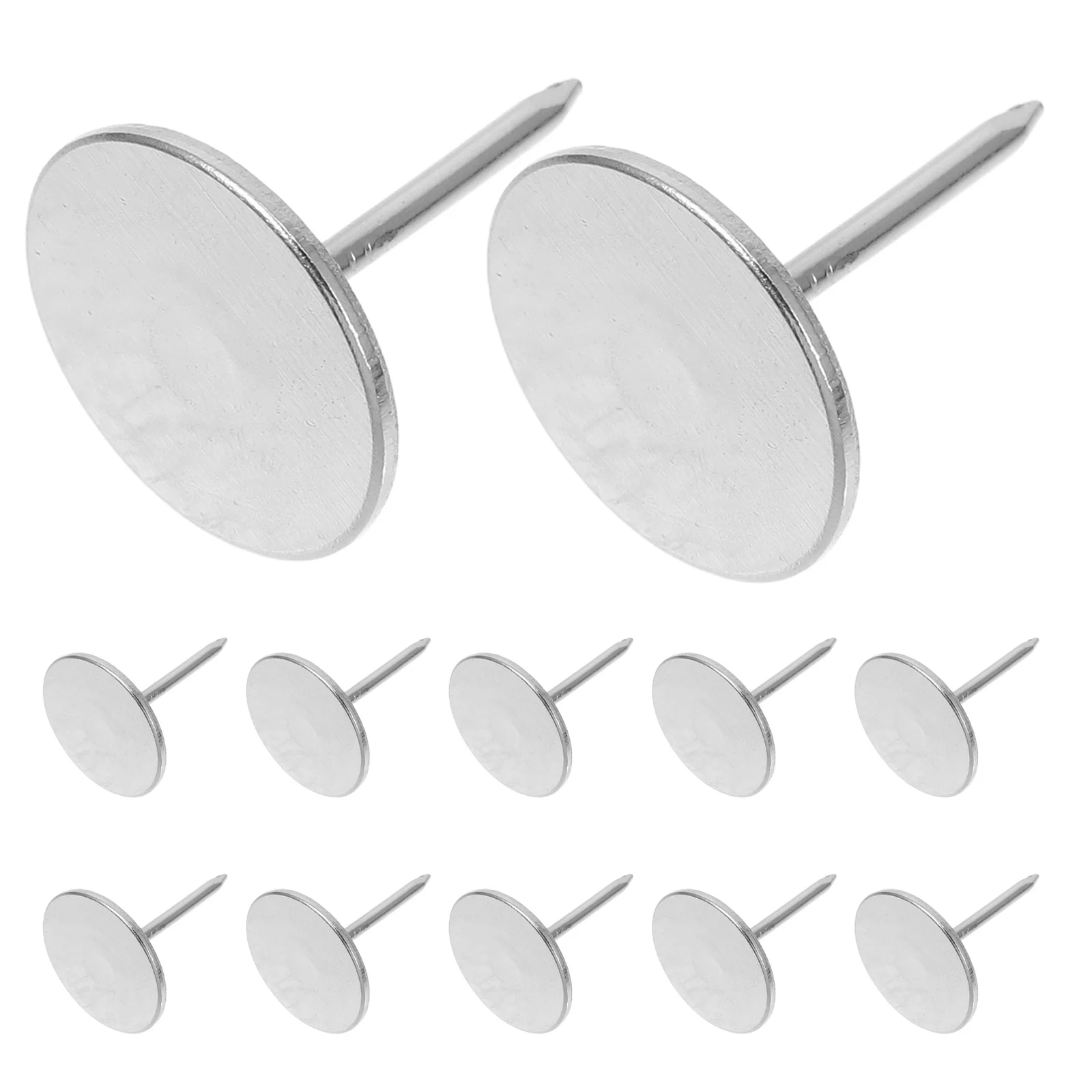 

20pcs Flat Head Thumb Tacks Iron Metal Push Pins For Bulletin Board Cork Board Maps Calendar Decorative Home Office School Craft