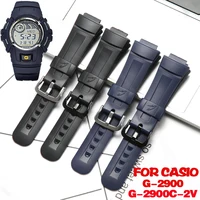Accesorios de reloj para Casio G-2900 g 2900, correa de G-2900C-2V, pulsera de resina de silicona para hombre, correa de reloj deportiva resistente al agua con hebilla