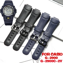 Watch Accessories For Casio G-2900 g 2900 Strap G-2900C-2V Bracelet Resin Silicone Men's Sports Waterproof  Pin Buckle Watchband