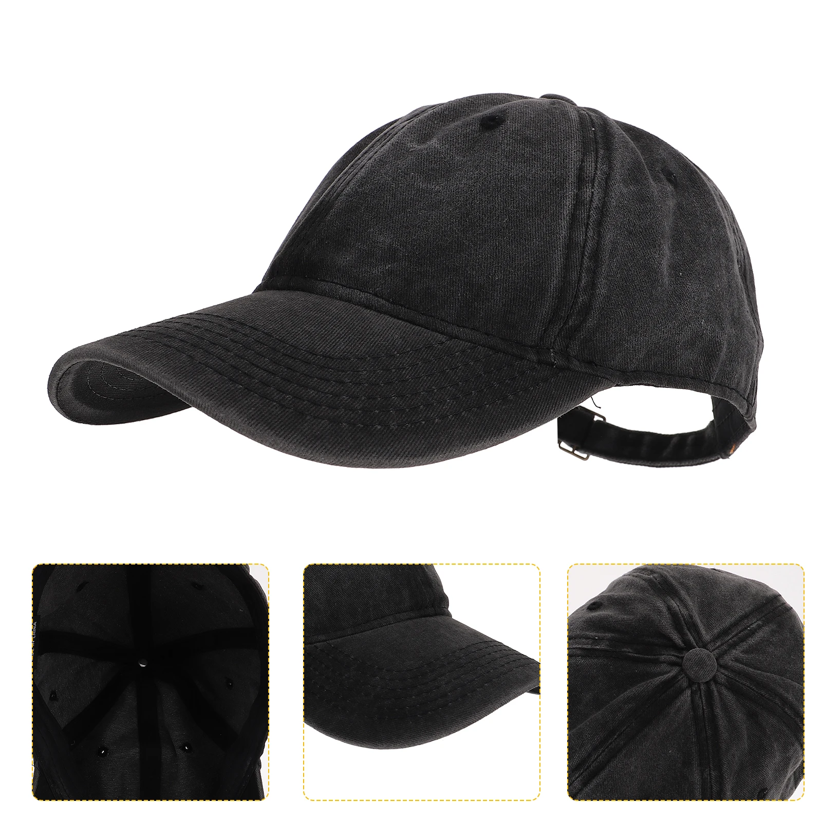 

Washed Baseball Cap Adjustable Cotton Dad Hats Caps for Men Women Flat Top Vintage