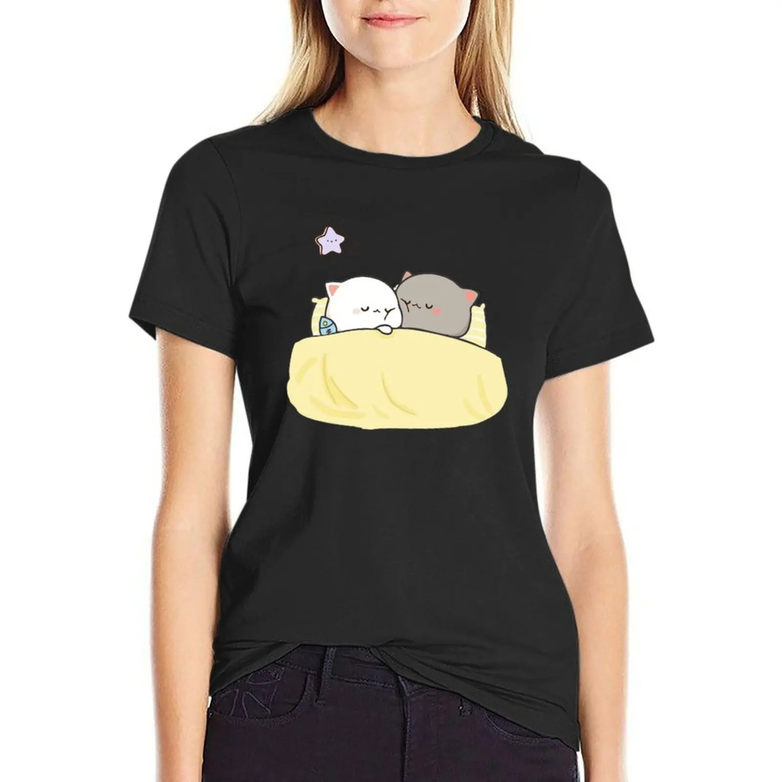 

Peach And Goma Friend T-Shirt summer tops summer top plus sizes t shirts for Women