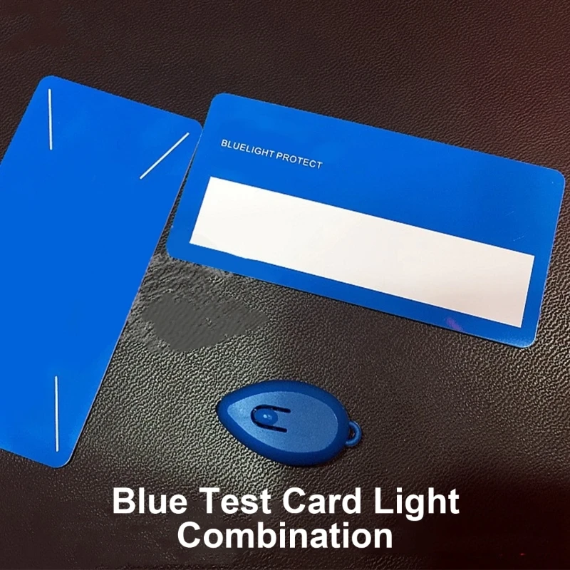 Anti-Blue Light Test Cards Light Computer Glasses UV Testers BlueRays Light Detection