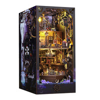 2014 DIY Book Nook Doll House Miniature Building kits Wooden Case Furniture Dollhouse Bookshelf Shelf Insert Toys Birthday Gifts