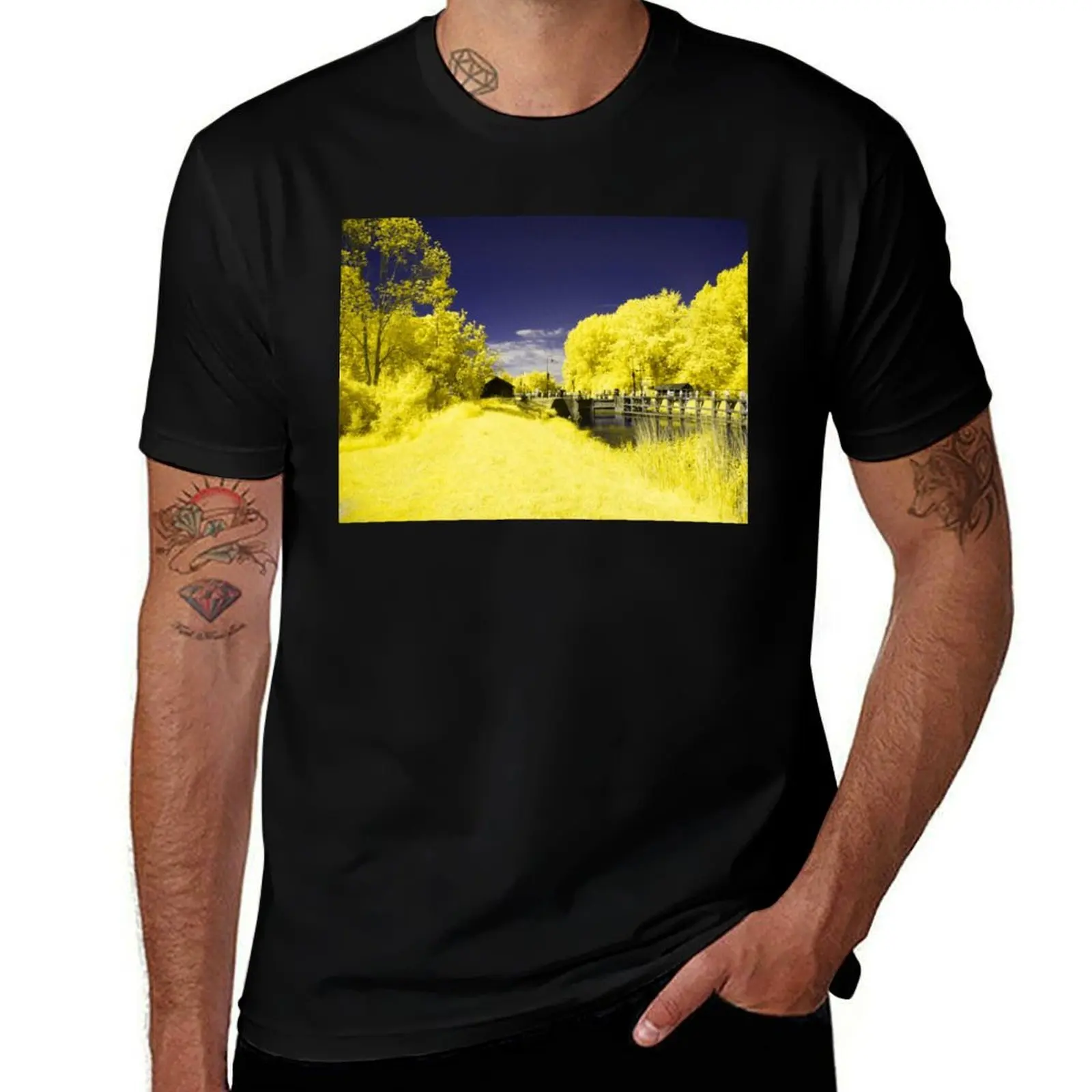

Helsluis in Biesbosch National Park in the Netherlands T-Shirt Man t-shirt plus sizes mens designer t shirt