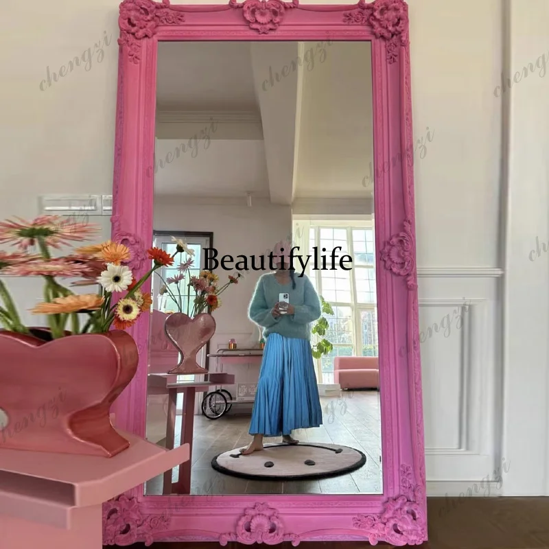 A68Vintage Decoration Mirrors Full Body Standing Design Bedroom Mirrors Full Body Living Room Espejos Decorativos Room Decoratio