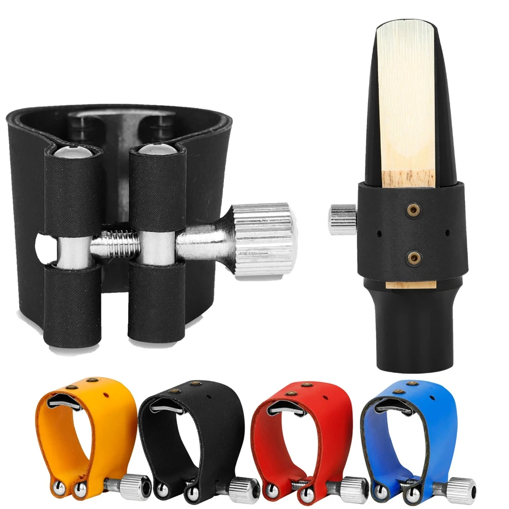 

Зажим для тенор-саксофона, кожаный, четыре цвета, мундштук для саксофона, профессиональные высококачественные детали для духовых инструментов